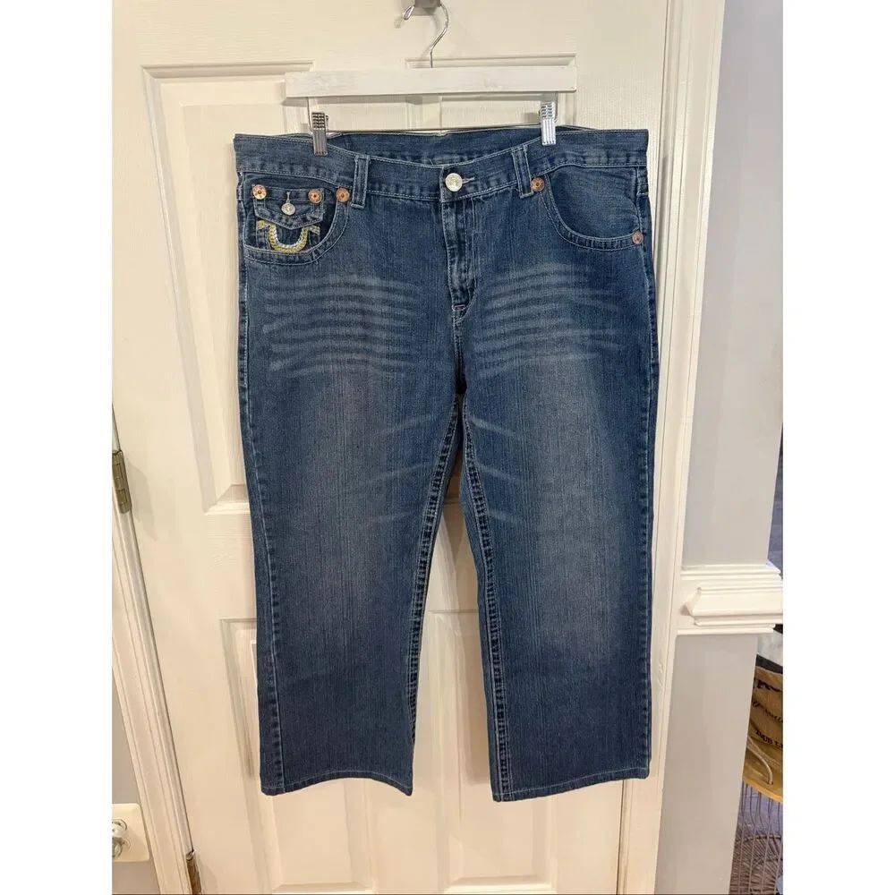 True Religion Joey Super T Flap Pocket Jeana sz 42X28 EUC